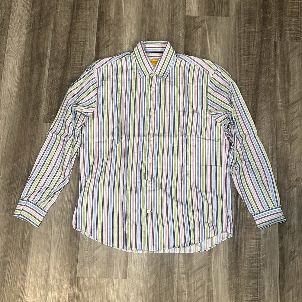 Robert Talbott Caramel Long Sleeve Button Down - … - image 2